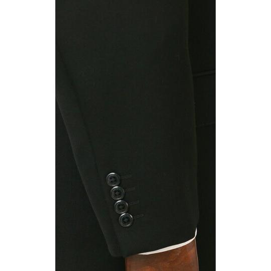 【洋服の青山】スリーシーズン ブラック系 シングルスタンダードフォーマル【A/AB/BE体】【DORMEUIL】 【ジャケット】 2ボタン 総裏 本台場 脇当ての画像