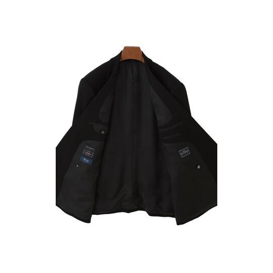 【洋服の青山】A AB BE体 ダブル4ボタン 礼服 喪服 メンズ ゆったり 春秋冬 フォーマル 大きいサイズ ピークドラペル 総裏 本台場 アジャスター 付き ワンタックの画像