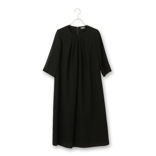 AOYAMA 【洋服の青山】清涼 タック入り フォーマルワンピース