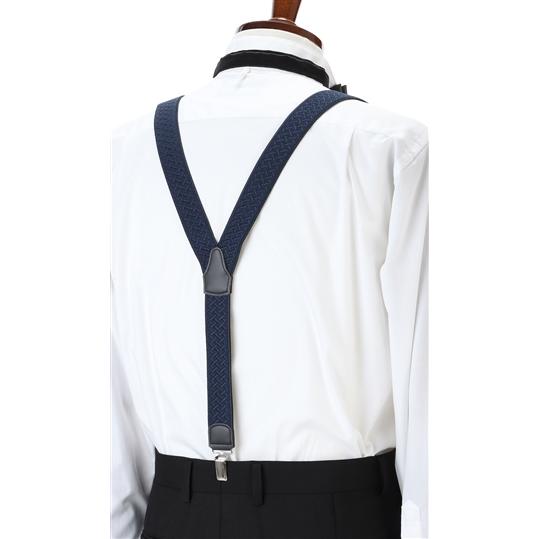 AOYAMA 【洋服の青山】ネイビー系 サスペンダー【フリーサイズ AOYAMA 【洋服の青山】ネイビー系 サスペンダー【フリーサイズ