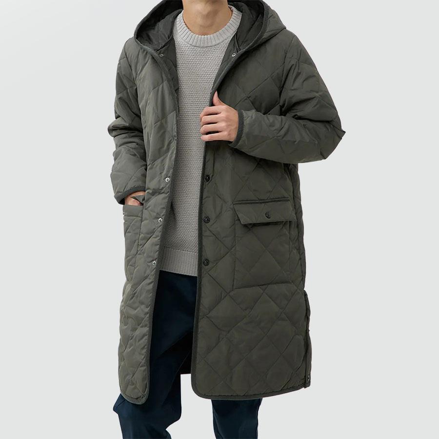 ポール・スチュワート ダウンコート フード付ロングコート グレー 2WAY AOYAMA 【洋服の青山】ダウンコート メンズ 秋冬用 グレー ロング丈
