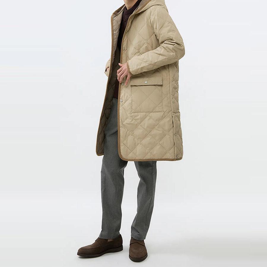AOYAMA 【洋服の青山】ダウンコート メンズ 秋冬用 ベージュ ロング丈