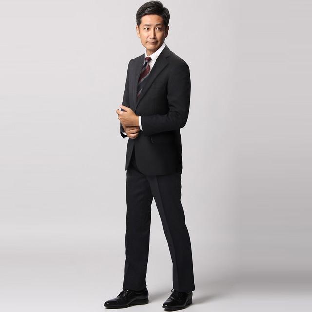 早割 リフト券 【洋服の青山】メンズ AOYAMA スーツ ネイビー 秋冬 スーツ