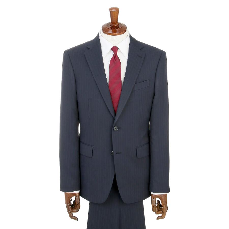 AOYAMA 【洋服の青山】洗える 新社会人 スーツ ネイビー 紺 ストライプ