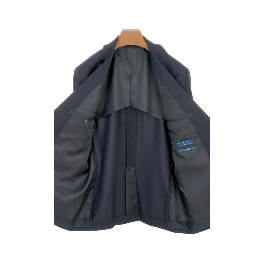 AOYAMA 【洋服の青山】洗える 新社会人 スーツ ネイビー 紺 ストライプ