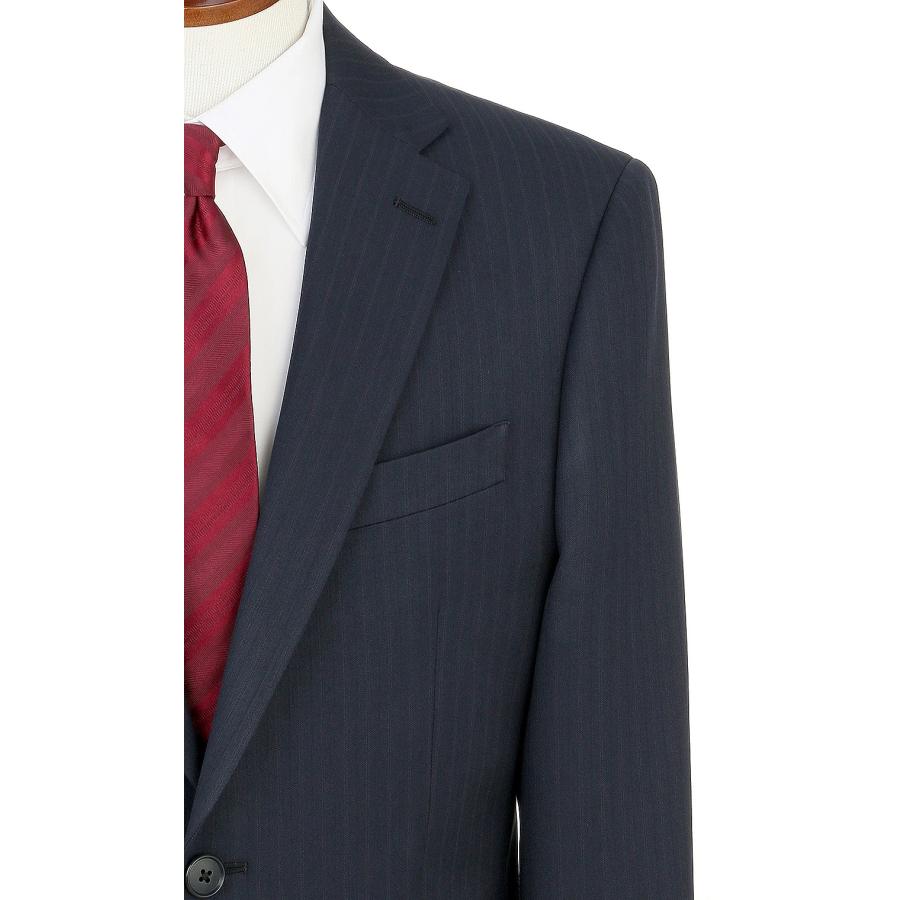 AOYAMA 【洋服の青山】洗える 新社会人 スーツ ネイビー 紺 ストライプ