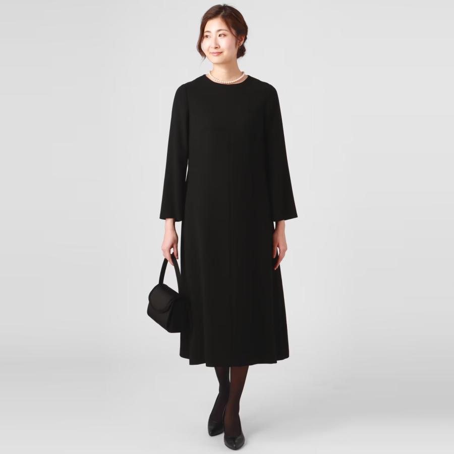 ✨美品✨セオリーリュクス★ウォッシャブル フォーマルAライン フレアワンピース黒 ✨美品✨セオリーリュクス☆ウォッシャブル フォーマルAライン