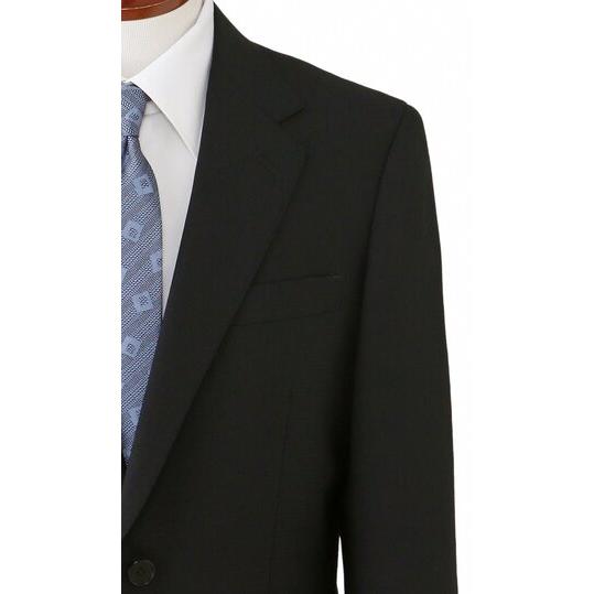 【洋服の青山】ツーパンツ 2パンツ スーツ メンズ スリム 春夏 ブラック 黒 2ボタン シングル 洗える ストレッチ 動きやすい 動ける 細身 細め ビジネス 通勤の画像