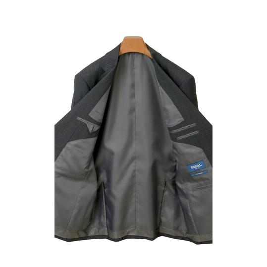 【洋服の青山】秋冬用 グレー系 スタンダードスーツ【ツーパンツ】【Plastics Smart】 REGALの画像