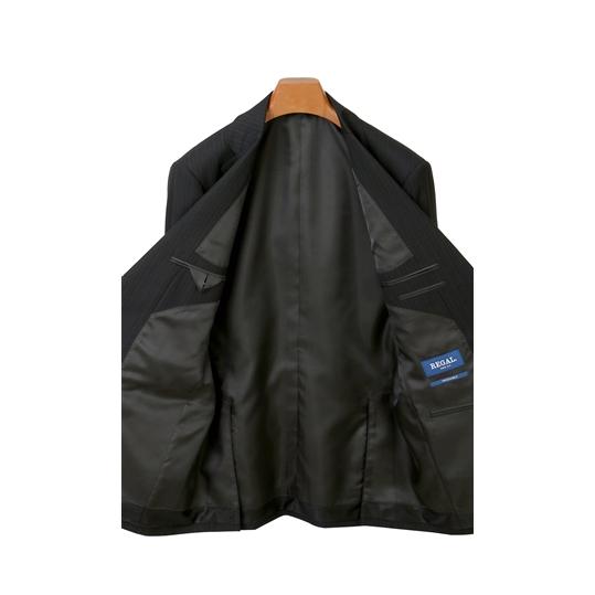 【洋服の青山】秋冬用 ブラック系 スタンダードスーツ【ツーパンツ】【Plastics Smart】 REGALの画像