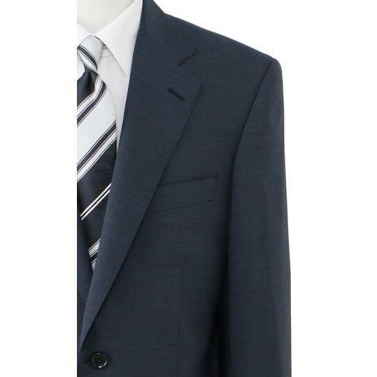 【洋服の青山】ツーパンツ アジャスター サマースーツ メンズ ゆったり 盛夏 夏用 ブルー 青 清涼 大きいサイズ シングル 2ボタン サイドベンツ 2タック 2パンツの画像