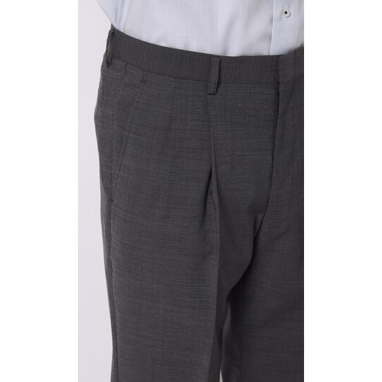 【洋服の青山】盛夏 グレー系 スタンダードスーツ【清涼】【ツーパンツ】【Plastics Smart】 【ジャケット】 2ボタン 背抜き サイドベンツ 【スラックス】の画像