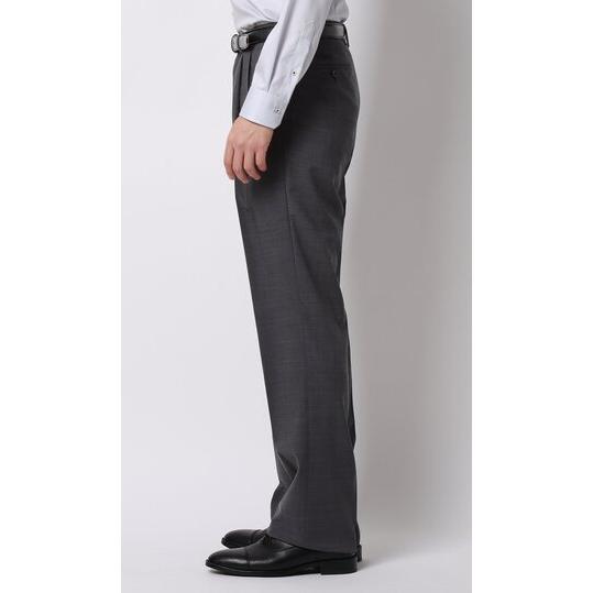 【洋服の青山】盛夏 グレー系 スタンダードスーツ【清涼】【ツーパンツ】【Plastics Smart】 【ジャケット】 2ボタン 背抜き サイドベンツ 【スラックス】の画像
