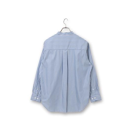 AOYAMA 【洋服の青山】綿100% 春夏秋冬 ブルー 青 バンドカラー