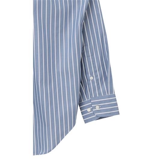 AOYAMA 【洋服の青山】綿100% 春夏秋冬 ブルー 青 バンドカラーシャツ