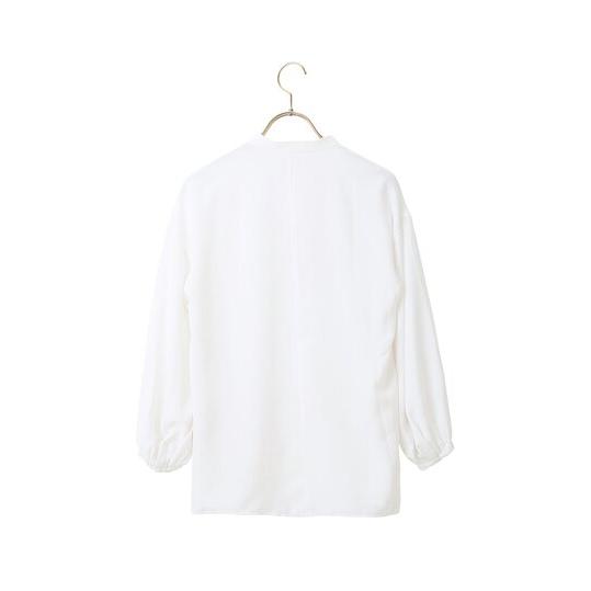 AOYAMA 【洋服の青山】ボリュームブラウス レディース 白無地 バンド 