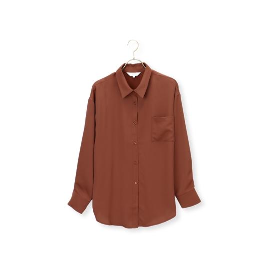 AOYAMA 【洋服の青山】レディース ブラウス 春夏秋冬 ブラウン 茶色