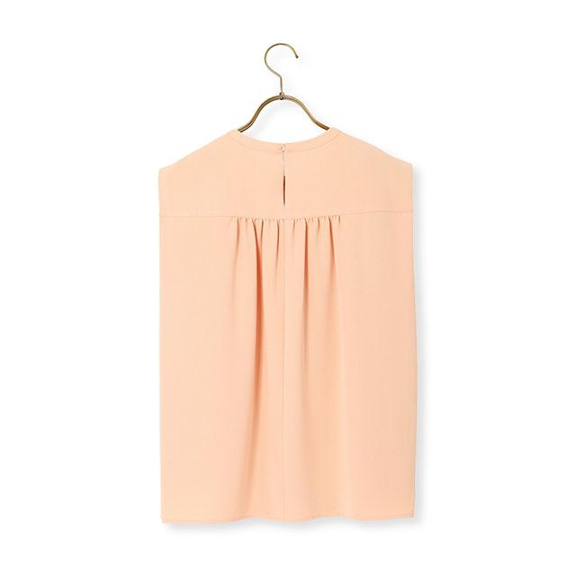 AOYAMA 【洋服の青山】ブラウス レディース 春夏用 オレンジ ギャザー