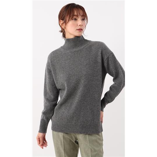 AOYAMA 【洋服の青山】秋冬用 グレー系 ミドルゲージハイネックニット