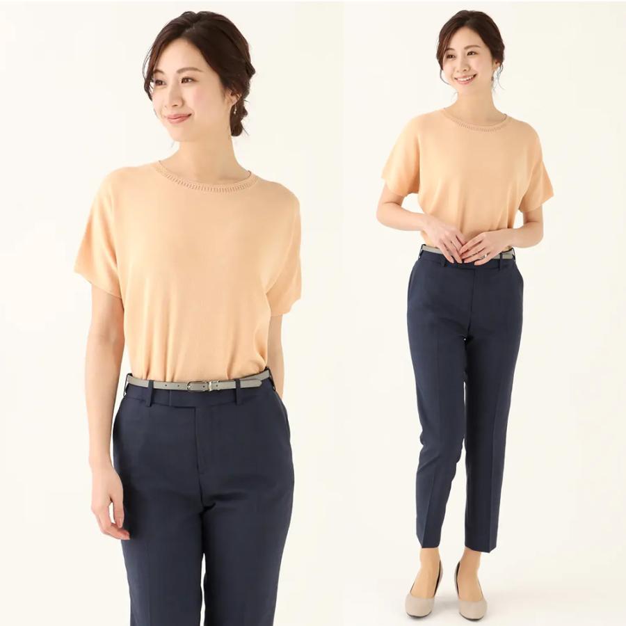 AOYAMA 【洋服の青山】 ドルマンニット 春夏 夏 レディース オレンジ系