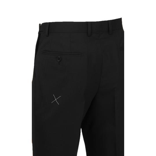 【洋服の青山】《A体》フォーマルスーツ メンズ 軽量 通気性 ブラック 盛夏 清涼 スタンダード シングル ワンタック 2つボタン アジャスター WERKEの画像
