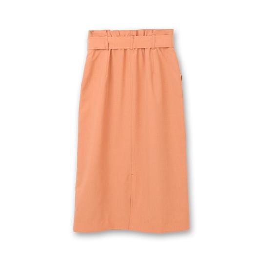 AOYAMA 【洋服の青山】レディース 春夏用 オレンジ系 ベルト付きタイト