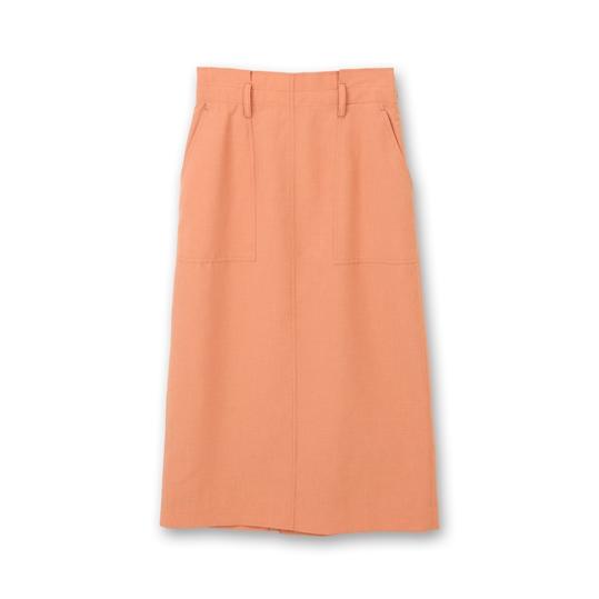 AOYAMA 【洋服の青山】レディース 春夏用 オレンジ系 ベルト付きタイト