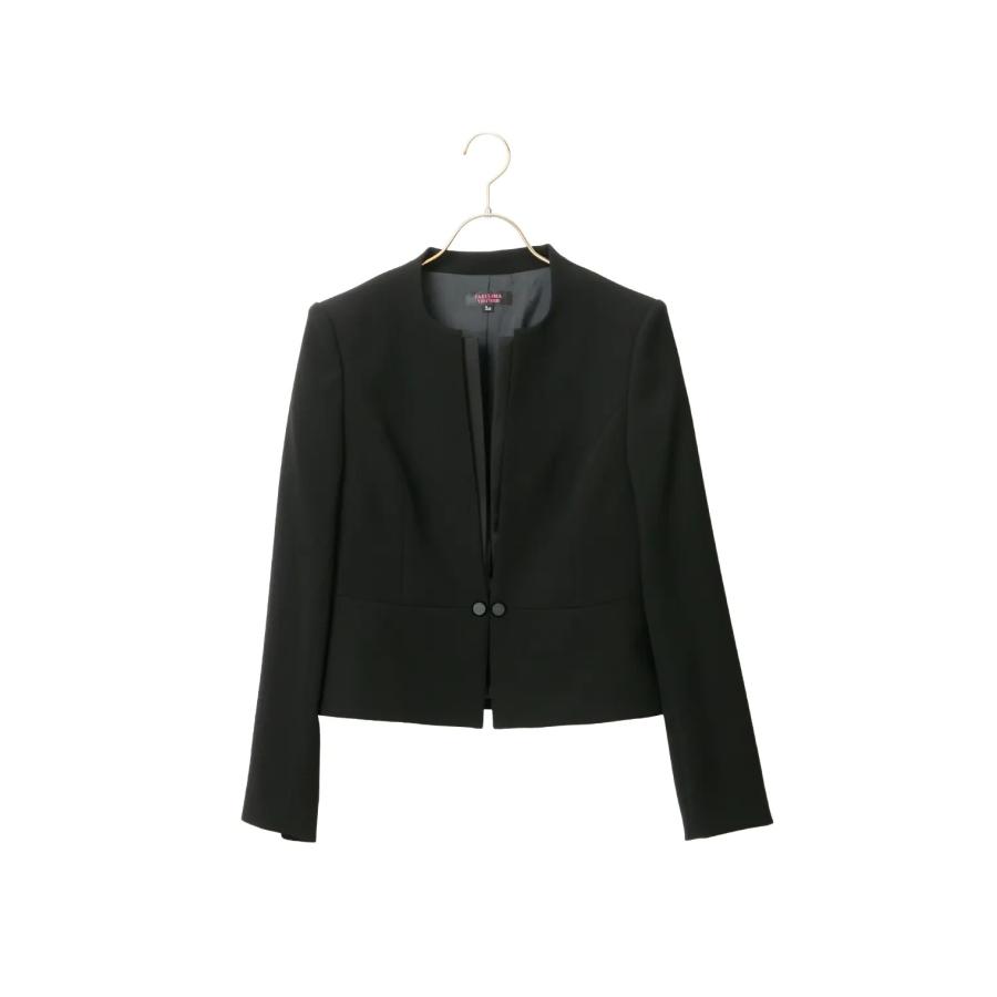 AOYAMA 【洋服の青山】オールシーズン用 ブラック系 ノーカラー