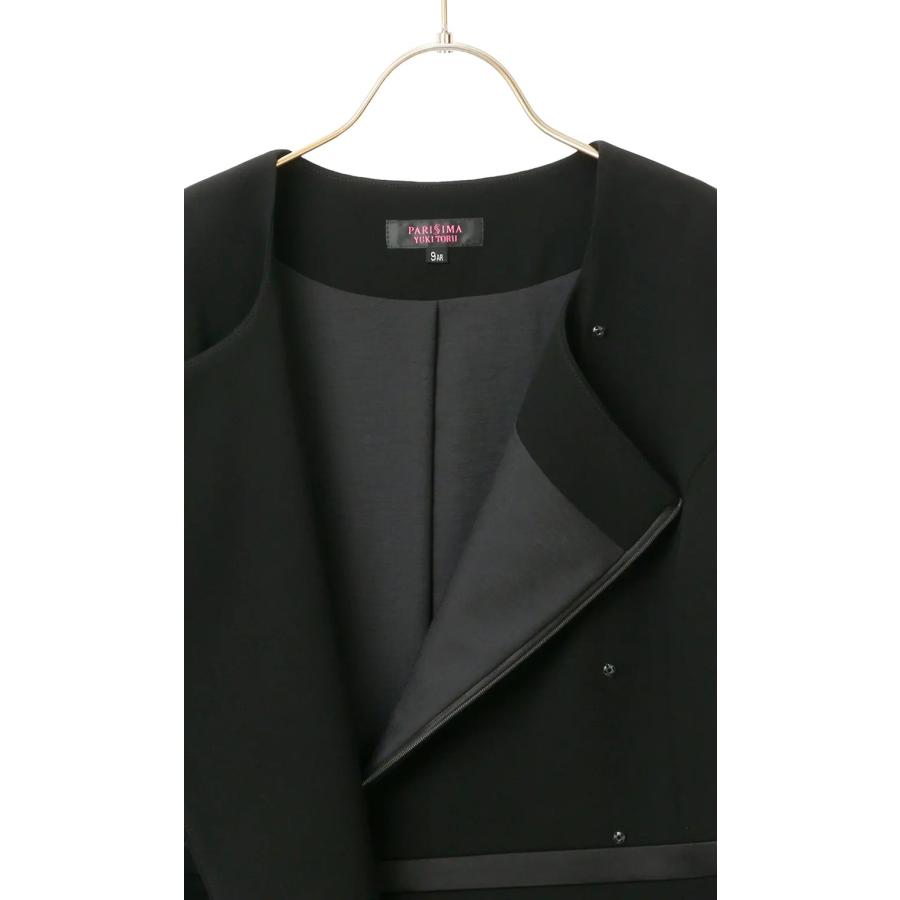 AOYAMA 【洋服の青山】オールシーズン用 ブラック系 ノーカラー