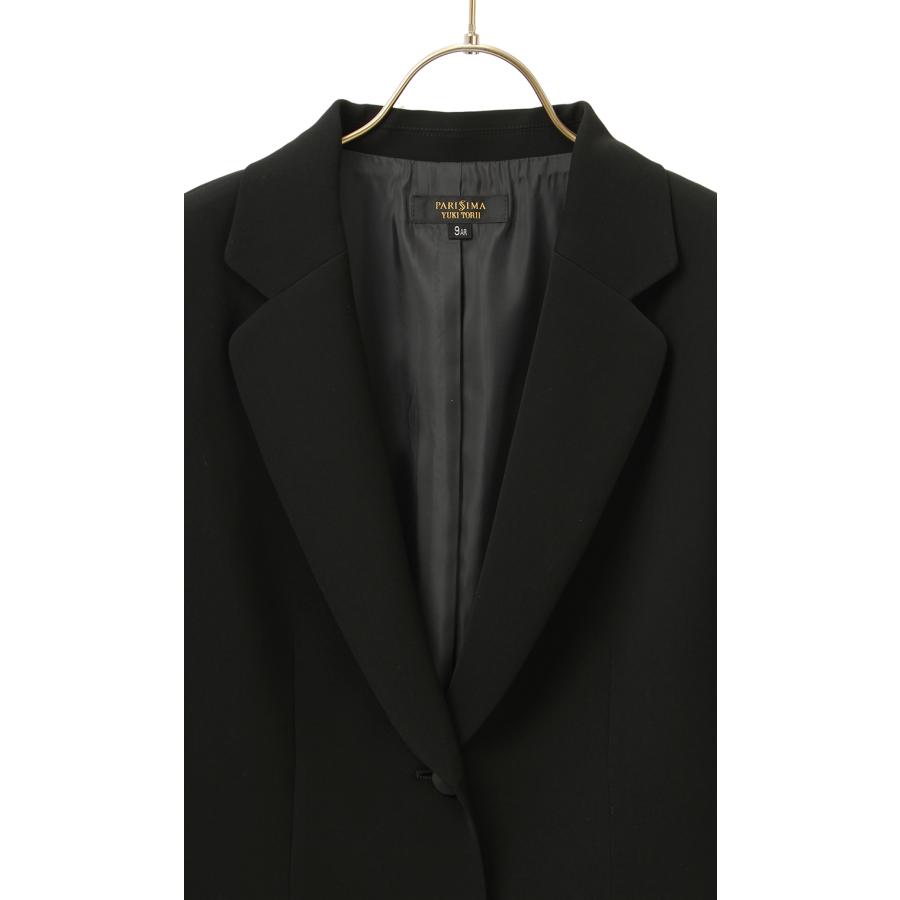 John Galliano ジャケット ブラック USA2 フリンジ フォーマル ゴスロリワールド Y-750-BK ツーピース風 フォーマル ジャケット