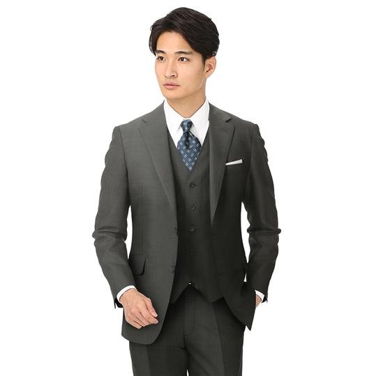 AOYAMA 【洋服の青山】メンズ スーツ スリーピース ベスト付 春