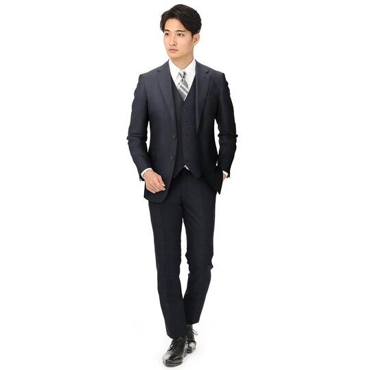 AOYAMA 【洋服の青山】スリーピース スーツ メンズ スリム 春夏 秋冬