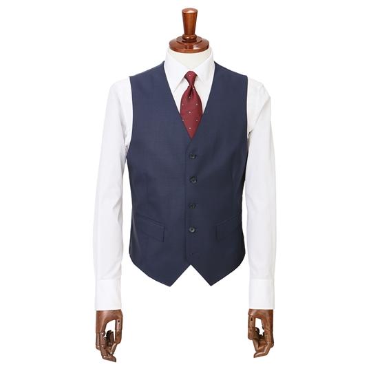 【美品】PERSON'S FOR MEN スーツ スリーピース ネイビー AOYAMA オールシーズン用 ネイビー系 スタイリッシュスーツ