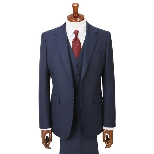 yrn様ご購入用　PERSON'S FOR MEN◆メンズスリーピーススーツ AOYAMA オールシーズン用 ネイビー系 スタイリッシュスーツ