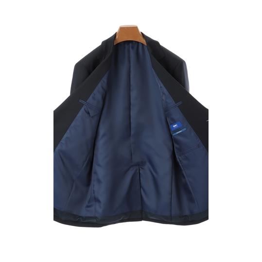 【洋服の青山】秋冬用 ネイビー系 スタイリッシュスーツ【ツーパンツ】【Plastics Smart】 PERSON'S FOR MENの画像