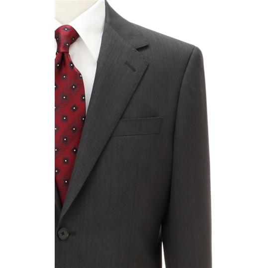 【洋服の青山】【ツーパンツ】スーツ メンズ 秋冬 グレー スタイリッシュ ビジネス オフィス 通勤 背広 紳士服 男性 ウォッシャブル 洗える ストレッチの画像
