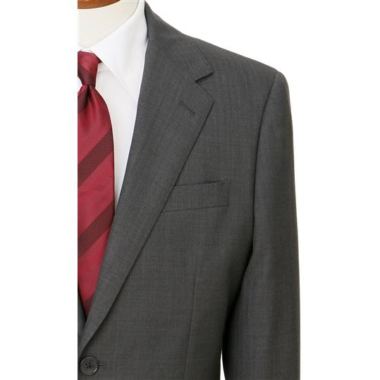【洋服の青山】秋冬用 グレー系 スタイリッシュスーツ【ツーパンツ】【Plastics Smart】 PERSON'S FOR MENの画像
