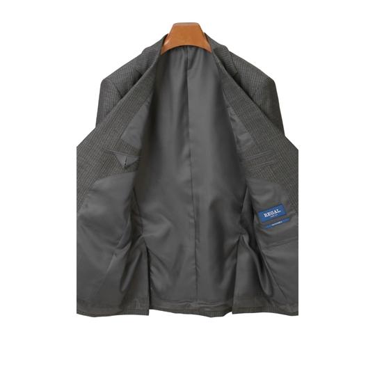 【洋服の青山】メンズ スーツ 秋冬 グレー 灰 スタンダード【ツーパンツ】ビジネス オフィス 男性 紳士服 背広 通勤 大きいサイズ ゆったり 洗えるの画像