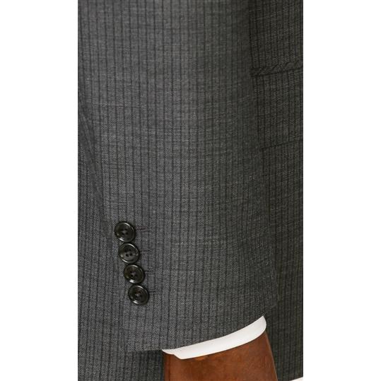 【洋服の青山】メンズ スーツ 秋冬 グレー 灰 スタンダード【ツーパンツ】ビジネス オフィス 男性 紳士服 背広 通勤 大きいサイズ ゆったり 洗えるの画像
