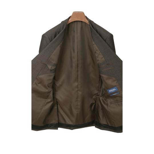 【洋服の青山】秋冬用 ブラウン系 スタンダードスーツ【ツーパンツ】【Plastics Smart】 REGALの画像