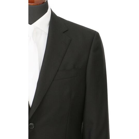 【洋服の青山】スリーシーズン ブラック系 シングルスタンダードフォーマル【E/K体】【キング&トール】【Plastics Smart】 【ジャケット】 2ボタン 背抜きの画像