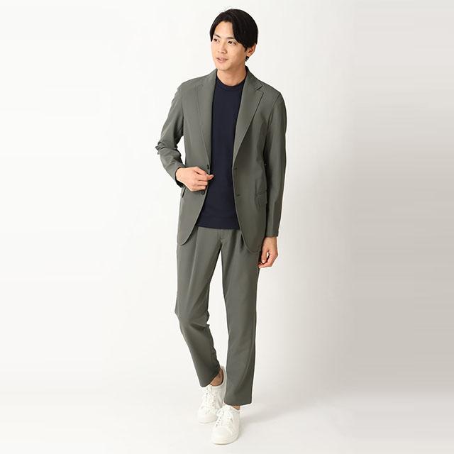 【洋服の青山】ゼロプレッシャースーツ セットアップ着用可 ジャケット メンズ オールシーズン グレー ストレッチ ビジネス ウォッシャブル 洗える 撥水 防シワ｜y-aoyama｜02