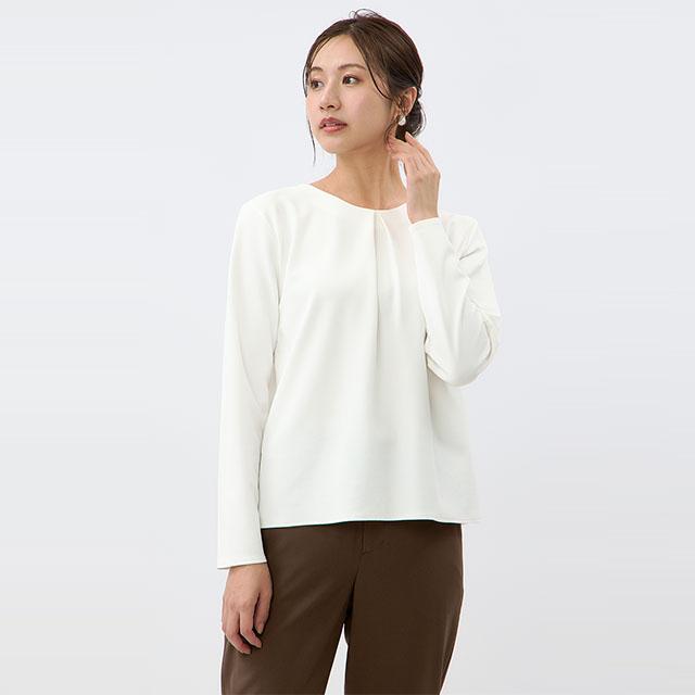 AOYAMA 【洋服の青山】透けにくい ブラウス レディース 長袖 オール