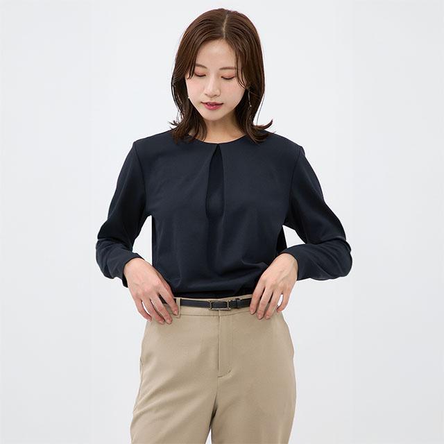 AOYAMA 【洋服の青山】透けにくい ブラウス レディース 長袖 オール