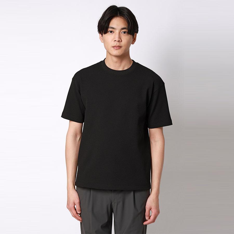 AOYAMA 【洋服の青山】ゼロプレッシャー ワッフルTシャツ 半袖 メンズ