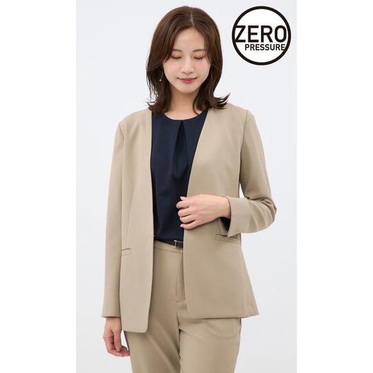 AOYAMA 【洋服の青山】Vカラージャケット レディース オールシーズン