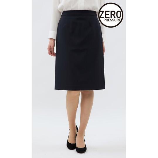 【レディース】膝丈タイトスカート/ネイビー/紺/シンプル/無地 AOYAMA 【洋服の青山】動きやすい タイトスカート レディース 春