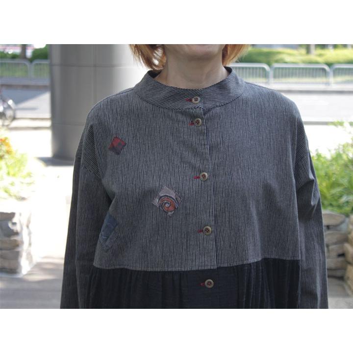 050154 Cherry Pollen《日本製》安曇野 F ゆったり ストライプ 