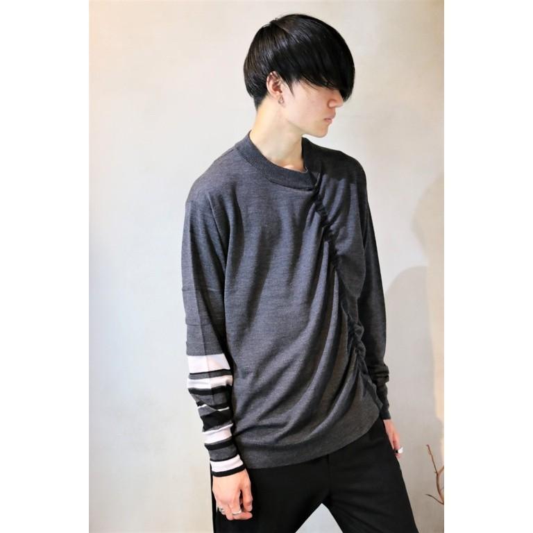 ヴィリディアン The Viridi Anne 引き上げ プルオーバー ニット Vi 3142 07 Black Gray Vi 3142 07 Baudelair ヤフー店 通販 Yahoo ショッピング