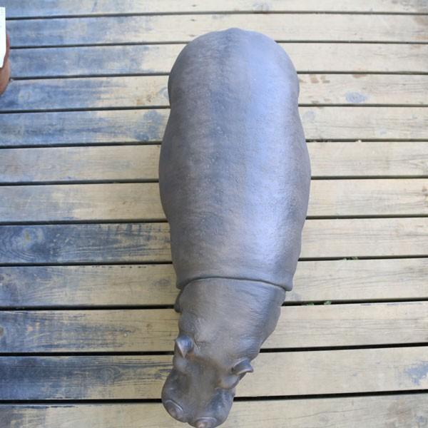 雑貨 置物・フィギュア：カバ 超特大*大型ヤマト便配送 : 遊恵盆栽